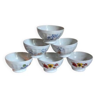 Six vintage assorted Limoges porcelain flower bowls