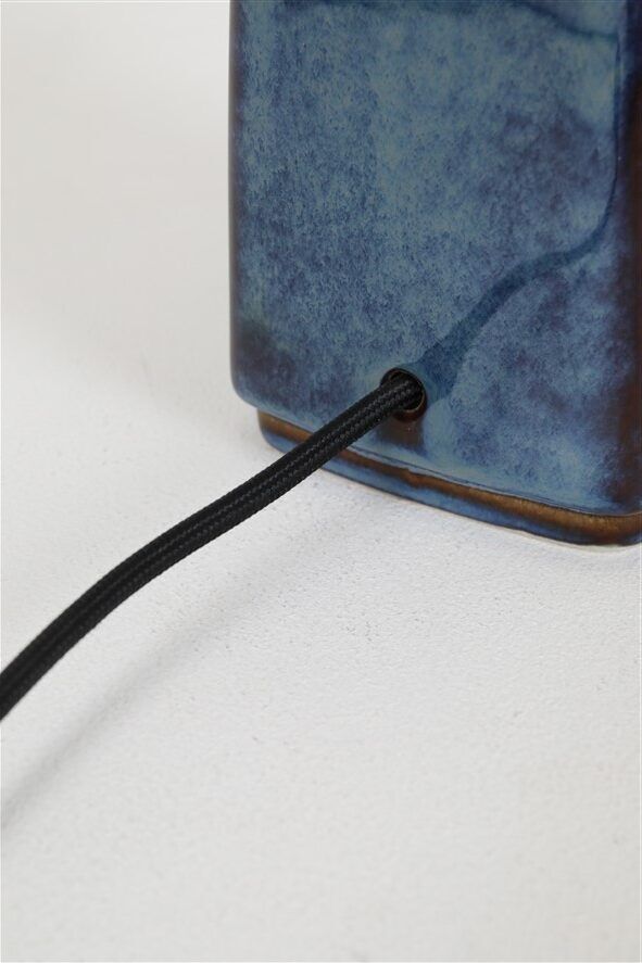 Big "1097" ceramic table lamp by Einar Johansen for Søholm with jute shade, mid-century Danish modern design, 1960s/1970s