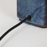 Big "1097" ceramic table lamp by Einar Johansen for Søholm with jute shade, mid-century Danish modern design, 1960s/1970s