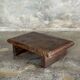 Small auxiliary stool in thick brown upcycled teak (3272)