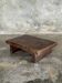 Small auxiliary stool in thick brown upcycled teak (3272)