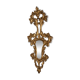 Italian mirror in gilded wood with gold leaf from the 18th century.
