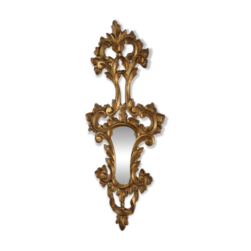 Miroir Italien en bois doré a la feuille du XVIIIe