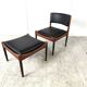 Fauteuil scandinave du milieu du siècle avec tabouret, années 1960
