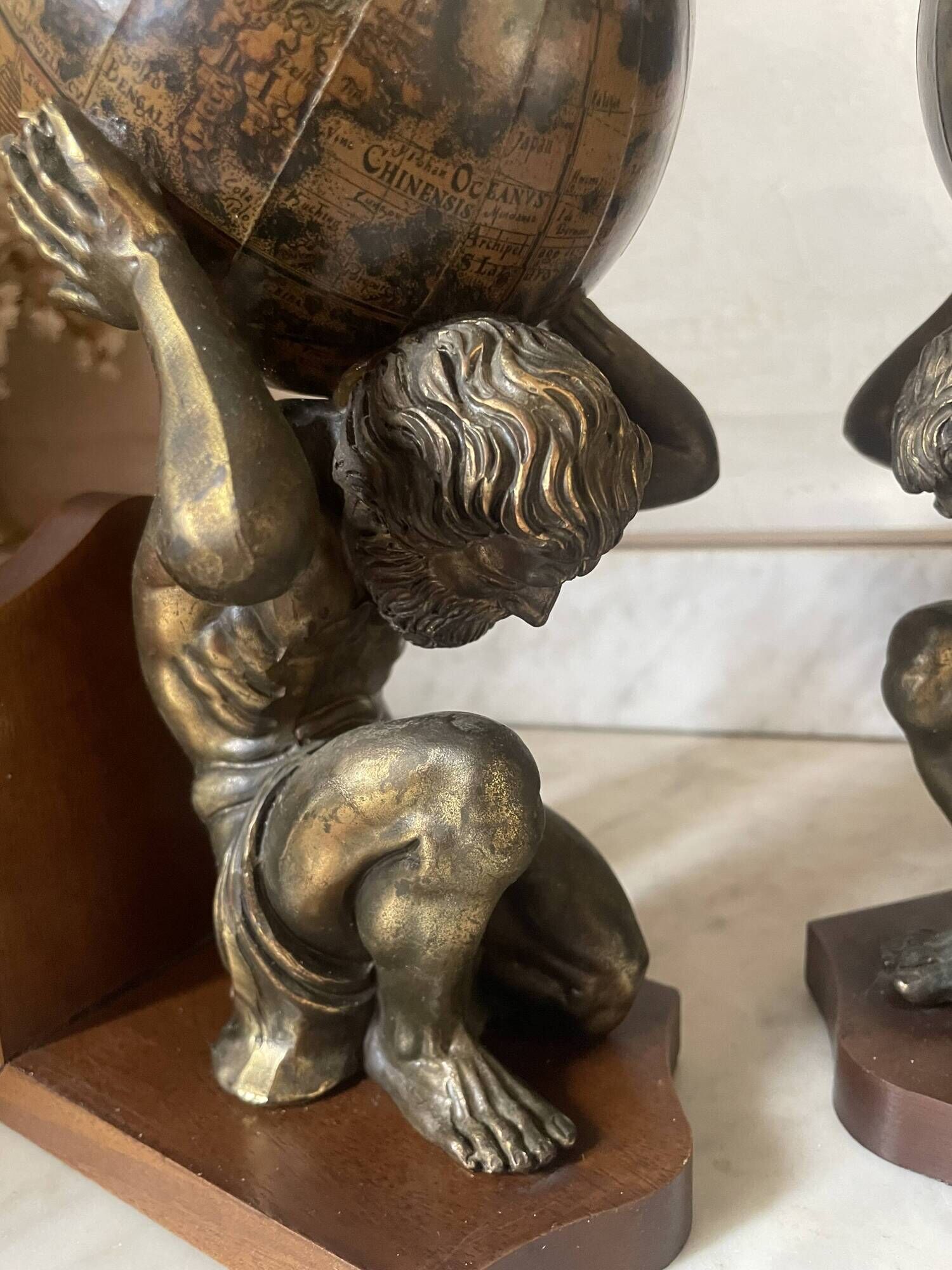 Pair of large vintage Mercurio d'Oro bookends