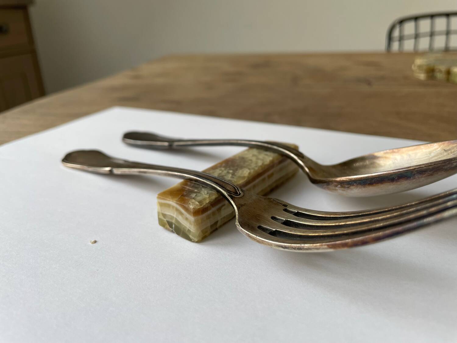 Set of 9 cutlery holders in Jade