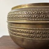 70s brass flowerpot