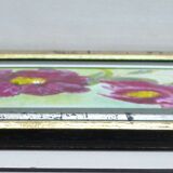 Hellebores painting, signed framed painting