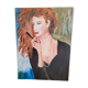 Portrait signed painting on canvas