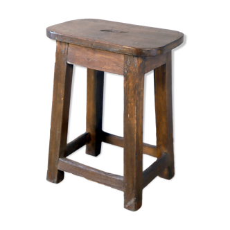 Old Burmese teak workshop stool