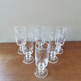6 flûtes à Champagne vintage en cristal