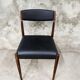 Paire de chaises salle à manger MCM palissandre cuir Danemark 1960