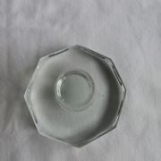 Carved blown glass decanter