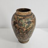 Early 20th century Persian Qajar dynasty pottery vases / bowl / bottle / 1900s