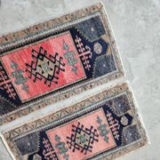 Lot de 2 tapis turcs vintage faits main