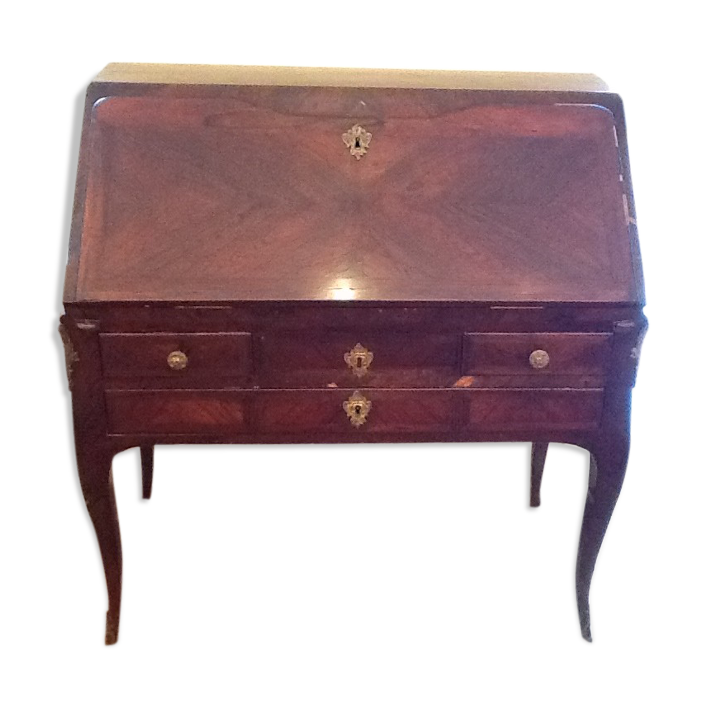 Office in slope of the period Louis XV inlaid rosewood