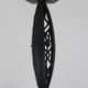 Art Deco hanging lamp in wrought iron Fournet and globe in glass paste