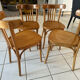 Set of 4 vintage bistro chairs from the 1960s.
