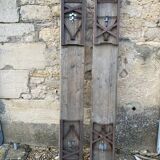 Pair of foldable benches guinguette style