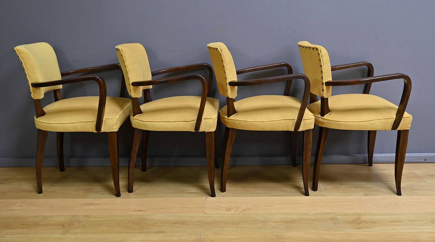 Set of 4 Bridge Armchairs, Art Deco – 1940