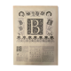 Lithograph engraving alphabet letter B of the New Larousse Illustrated 1897