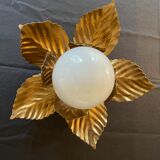 Wall lamp or ceiling lamp golden flower
