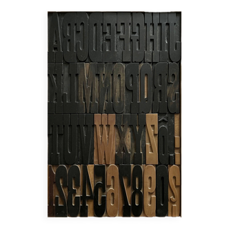 "Alpha, beta, gamma.." in old wooden printing characters