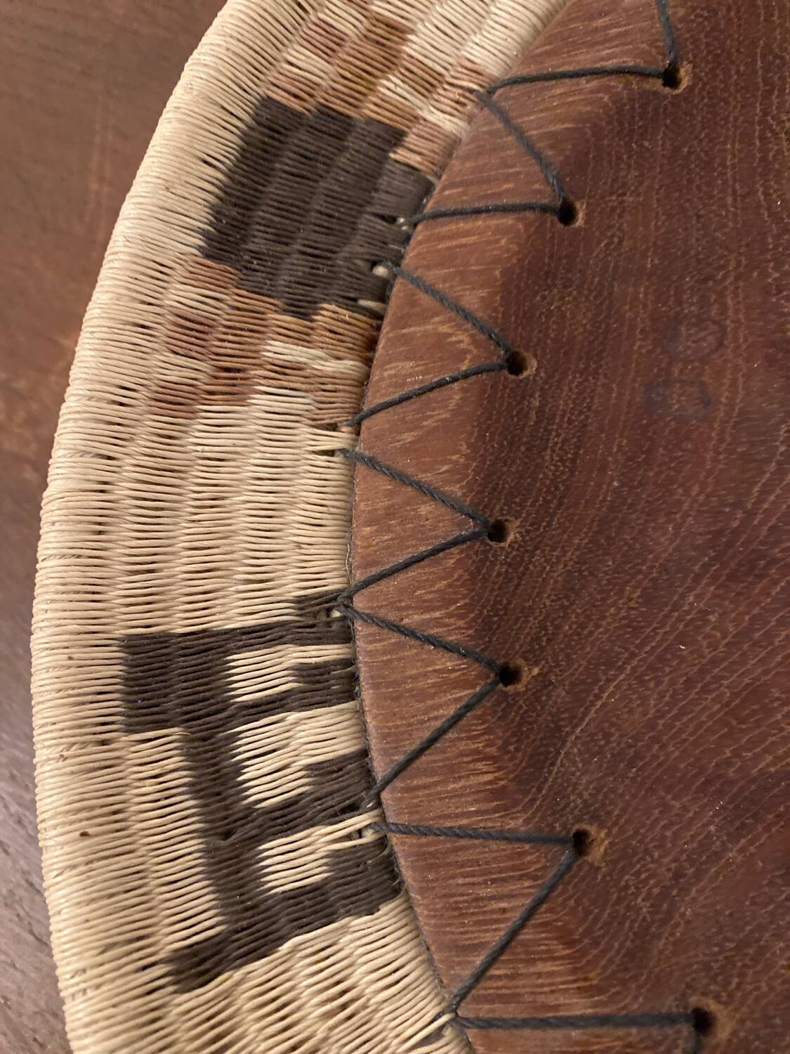 African basket made of wood and rope