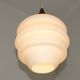 French Vintage Retro Ceiling Light 1960s/70s White Glass Tiered Shade 5589