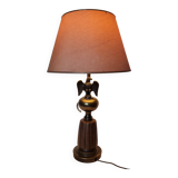 Imposing 1950s German table lamp with a milk figure