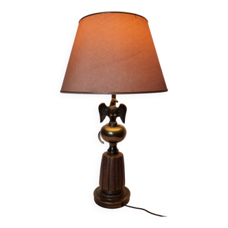 Imposante lampe de table allemande des années 1950 avec une figure en lait