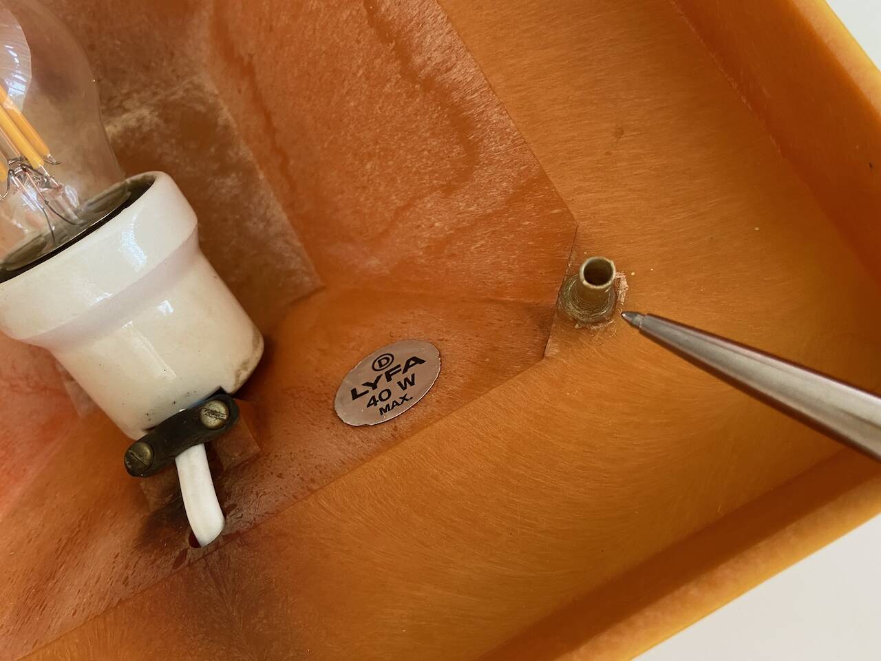 1 of 2 Bent Karlby Kvadrille wall table lamp for Lyfa, Denmark 1960s