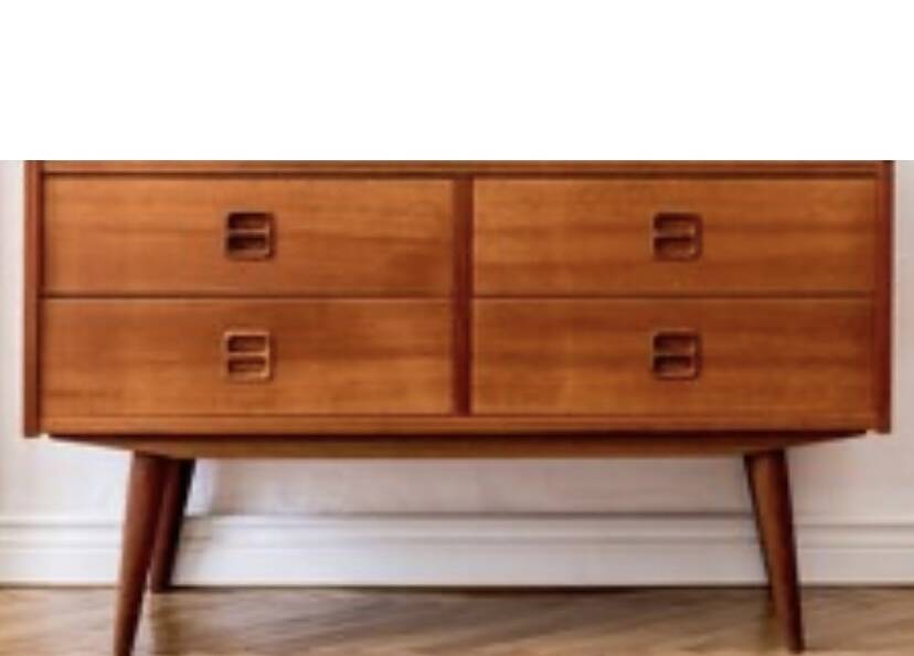 Chest of drawers, teak sideboard
