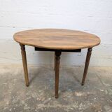 Half-moon table in walnut