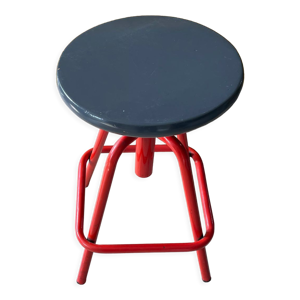 Tabouret d'atelier à vis Vintage