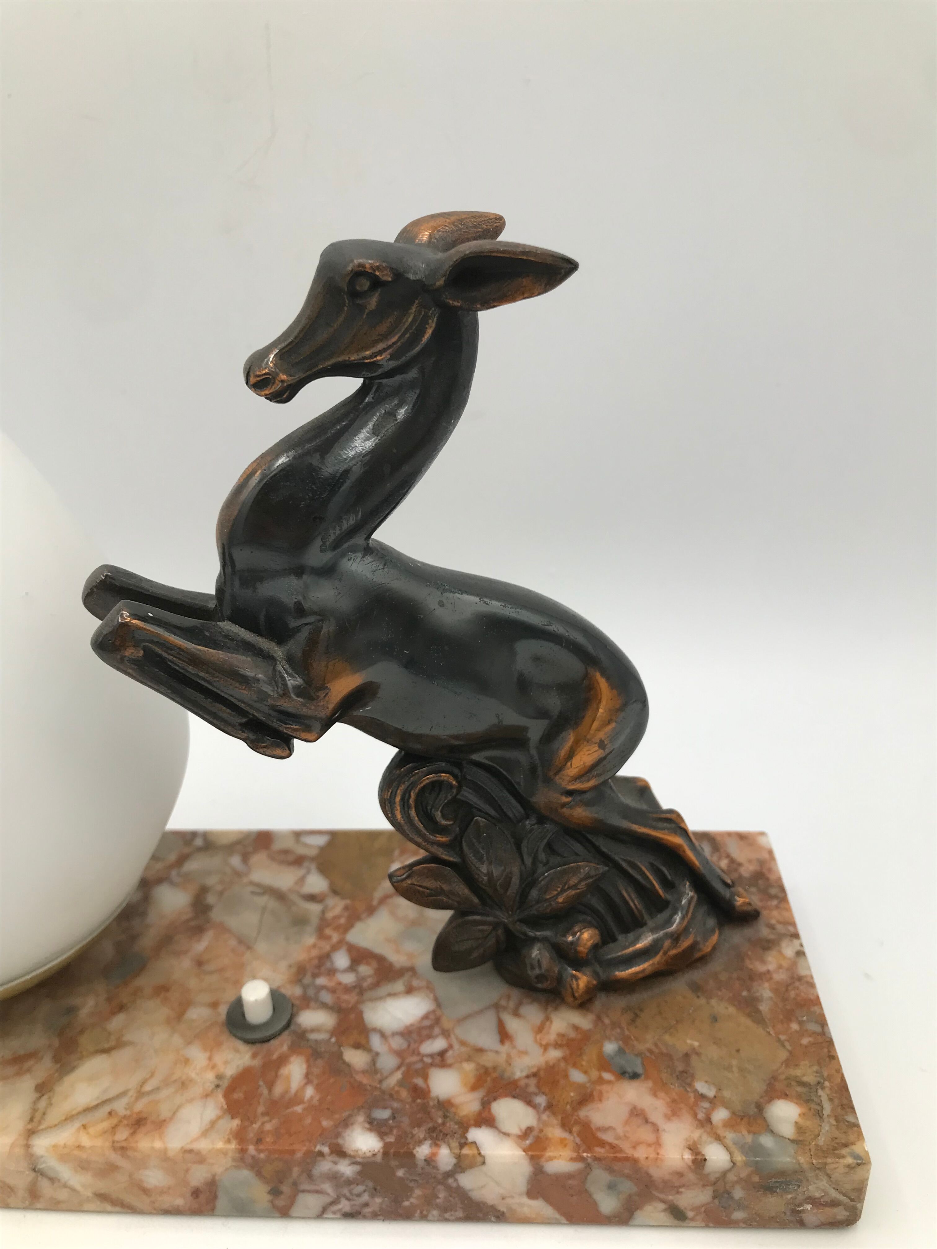 Art deco doe nightlight lamp