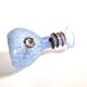 Coloured vase in blue and white glass paste – Murano bottle Italy