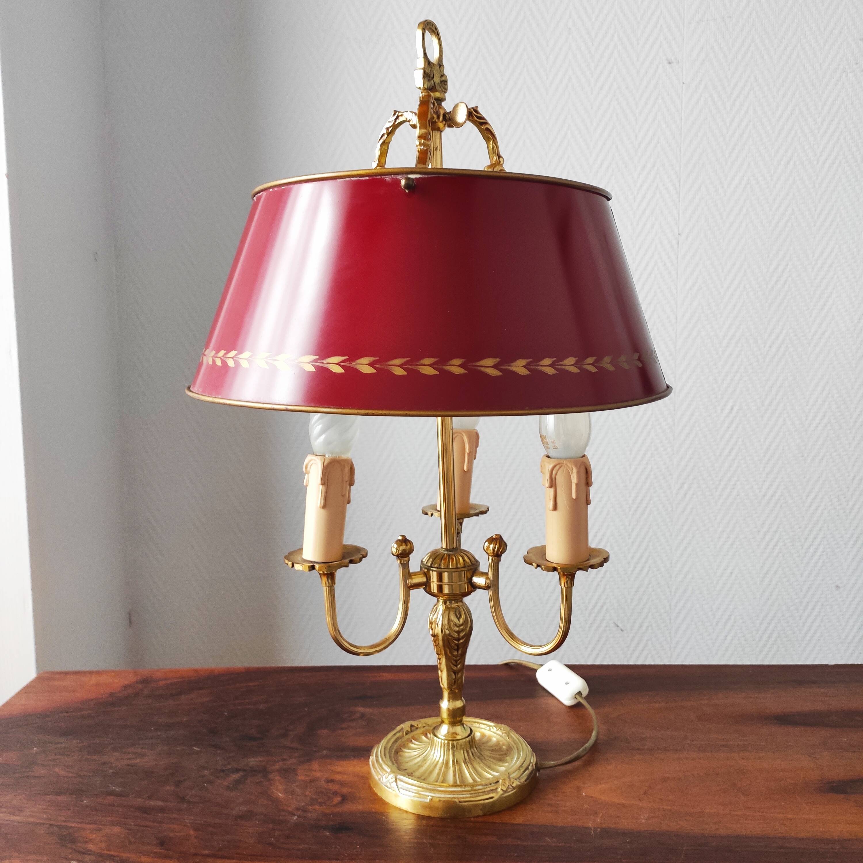 3-light bronze hot water bottle lamp from Maison Collange