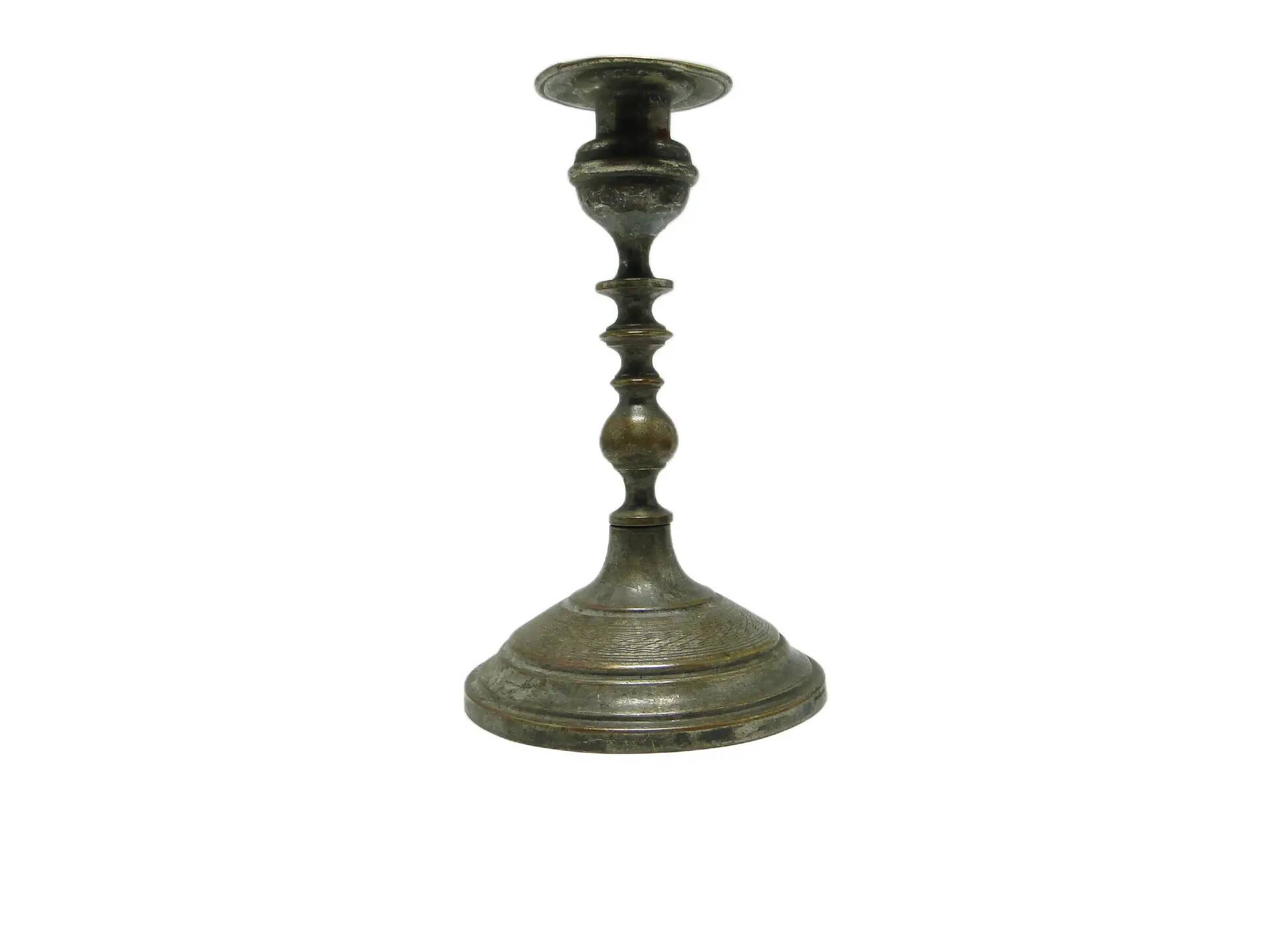Empire candlestick, silver-plated brass, Austria, early 20th century