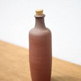 Vintage terracotta bottle, decorative bottle, pottery