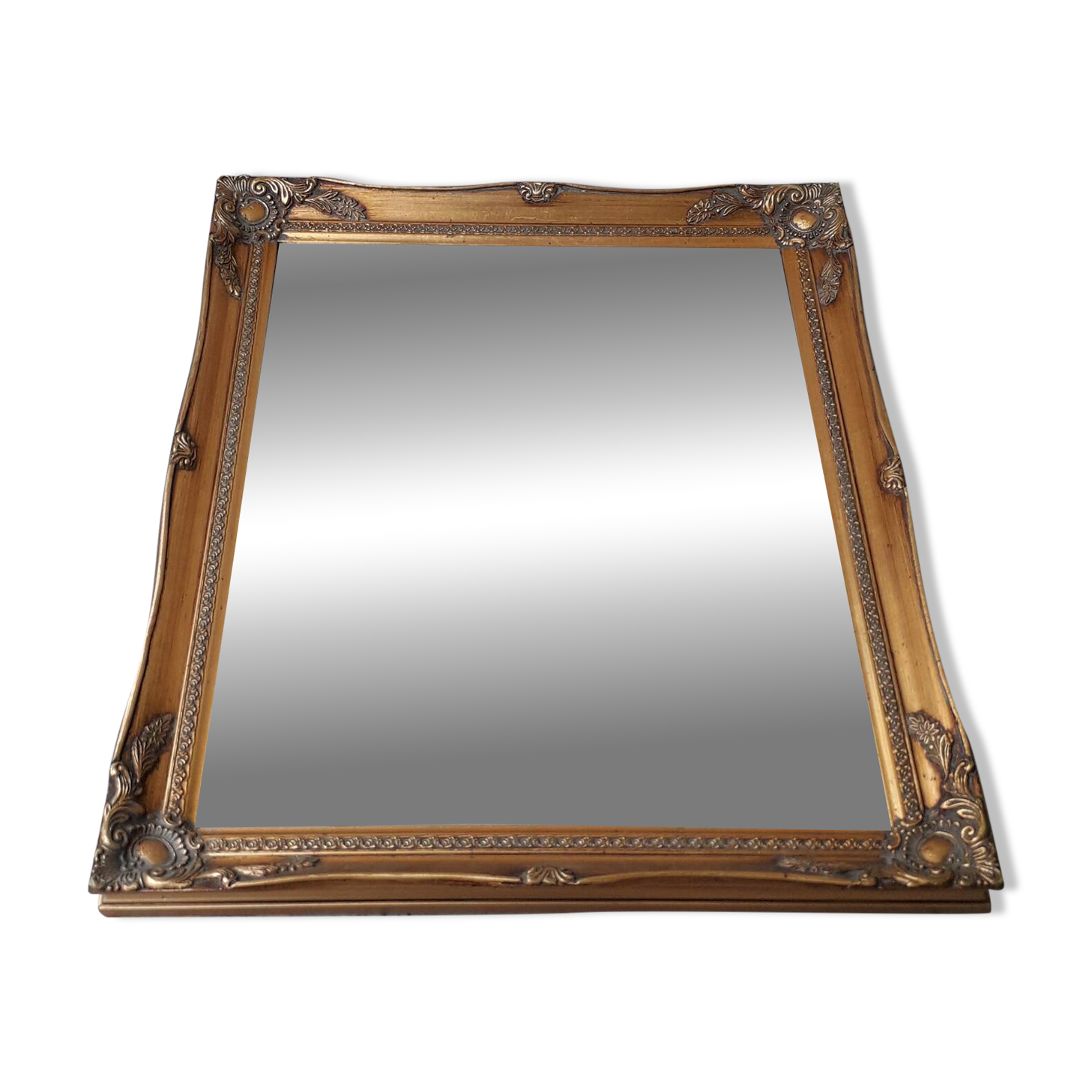 Rectangular gold mirror