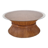 Sheaf of Wheat Bamboo Coffee Table by McGuire, USA, circa 1970