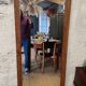 Antique freestanding mirror