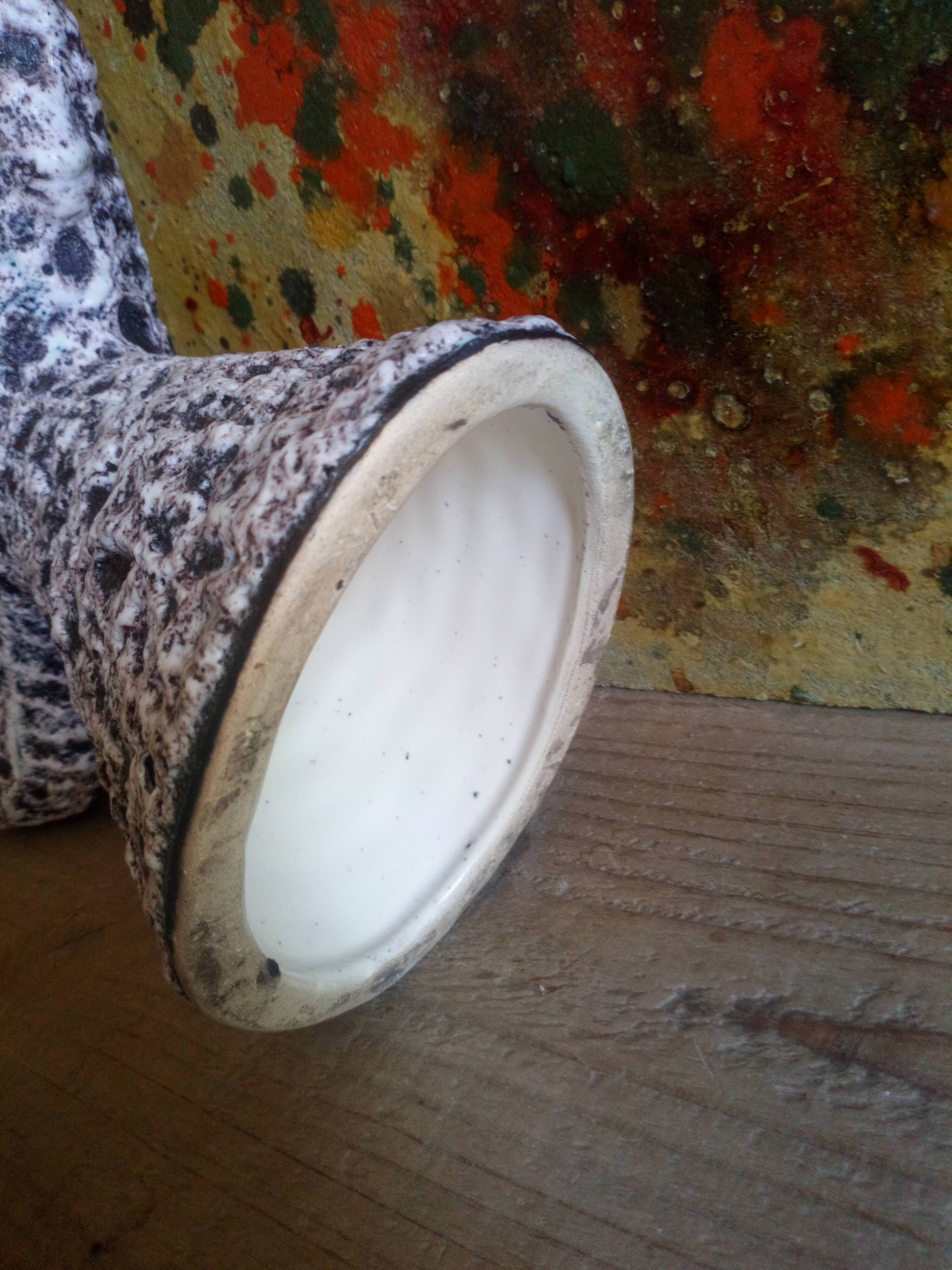 Ceramic scum three-branched lava candlestick