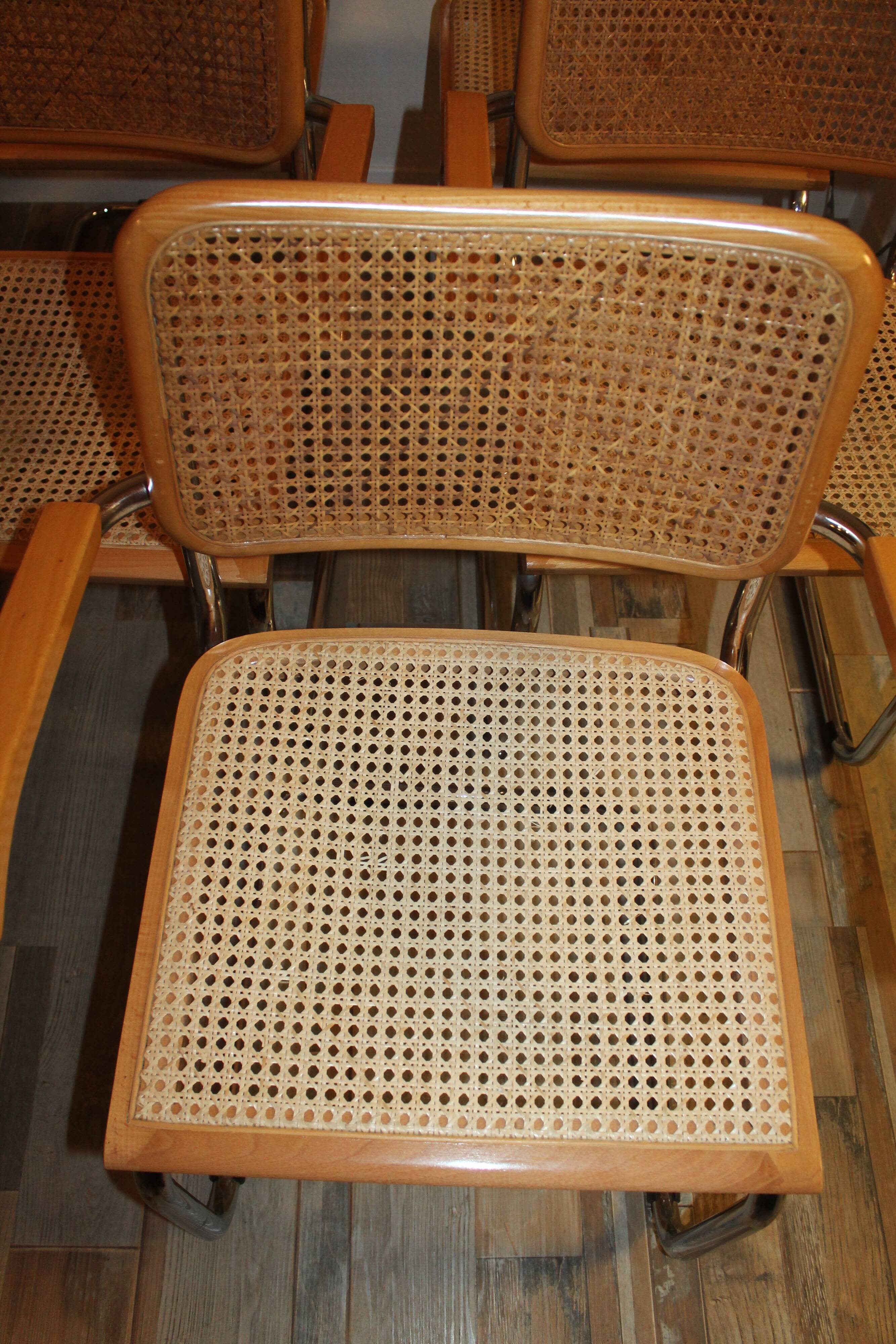 Lot 8 cesca B64 armchairs by Marcel Breuer