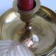 Set of 2 brass candle holders