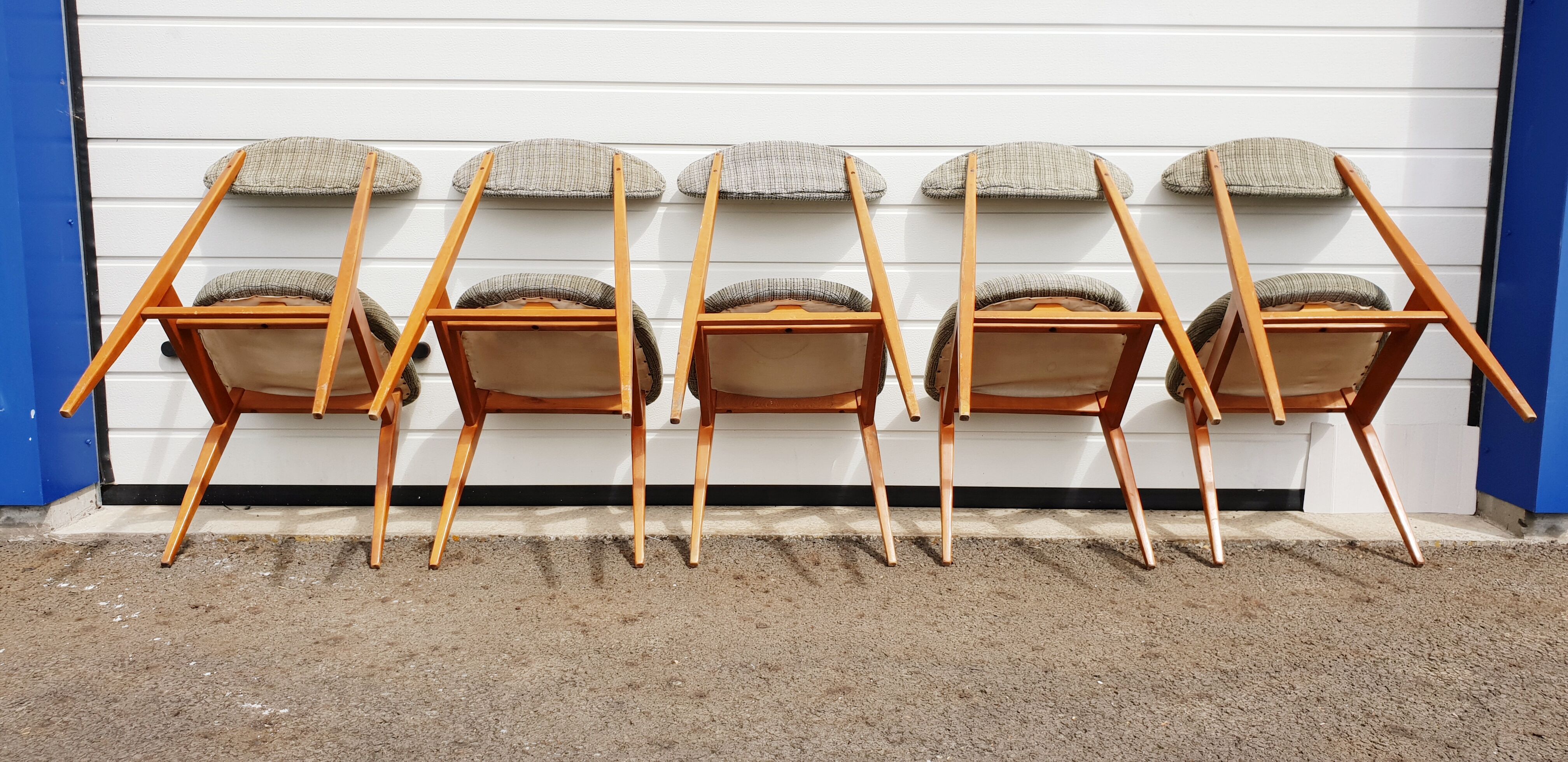 Lot of 5 scandinavian vintage chairs