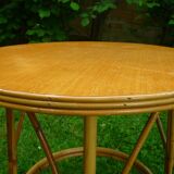 Coffee table rattan vintage 70 s