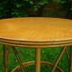 Table basse en rotin vintage 70s