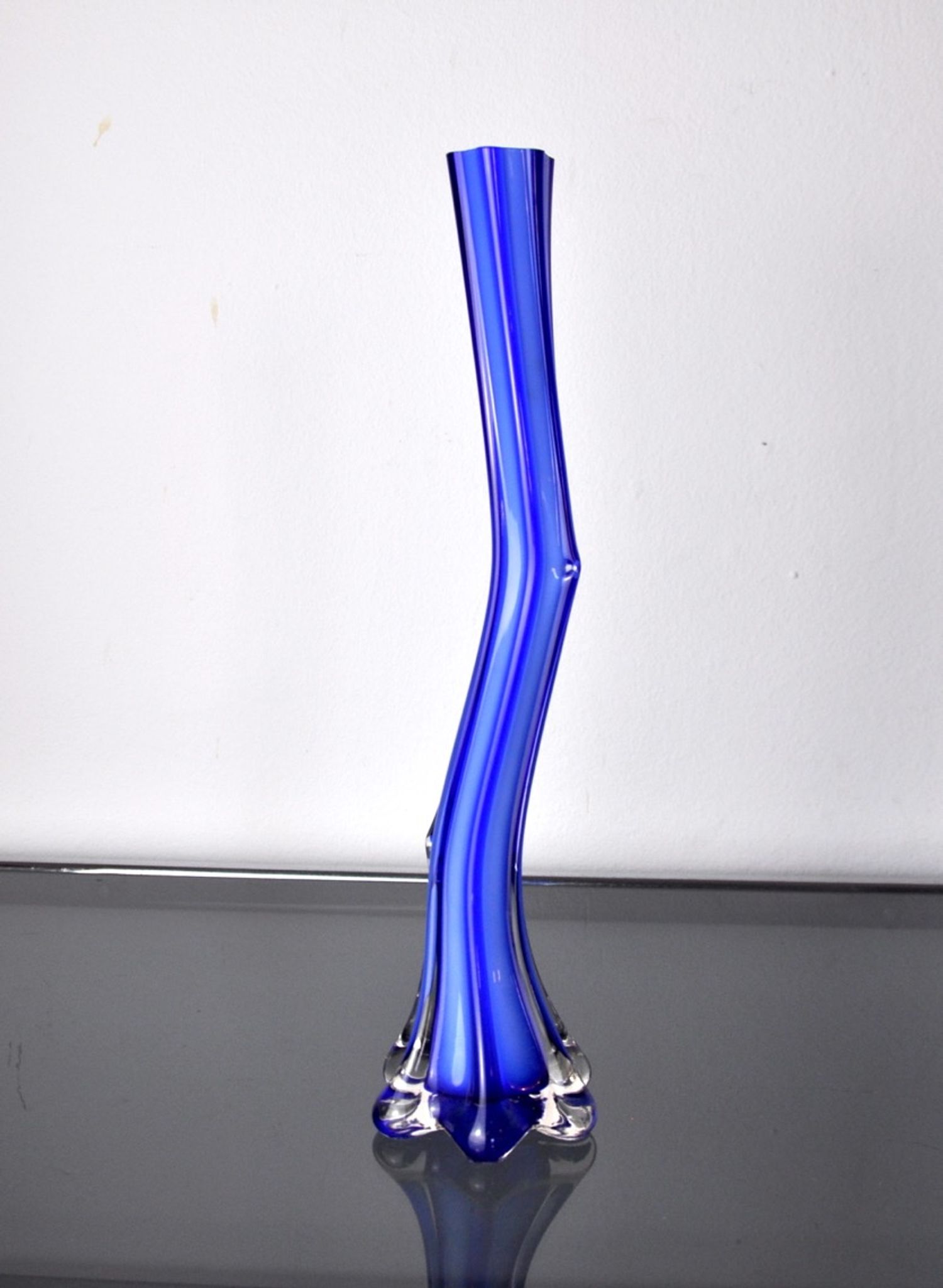 Blue soliflore in murano glass, italy, 1960